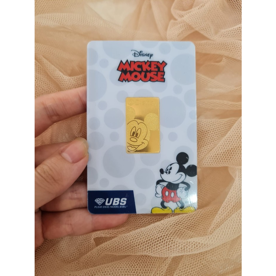 5 GRAM LM LOGAM MULIA EMAS UBS DISNEY MICKEY MOUSE CERTIFICATE SERTIFIKAT