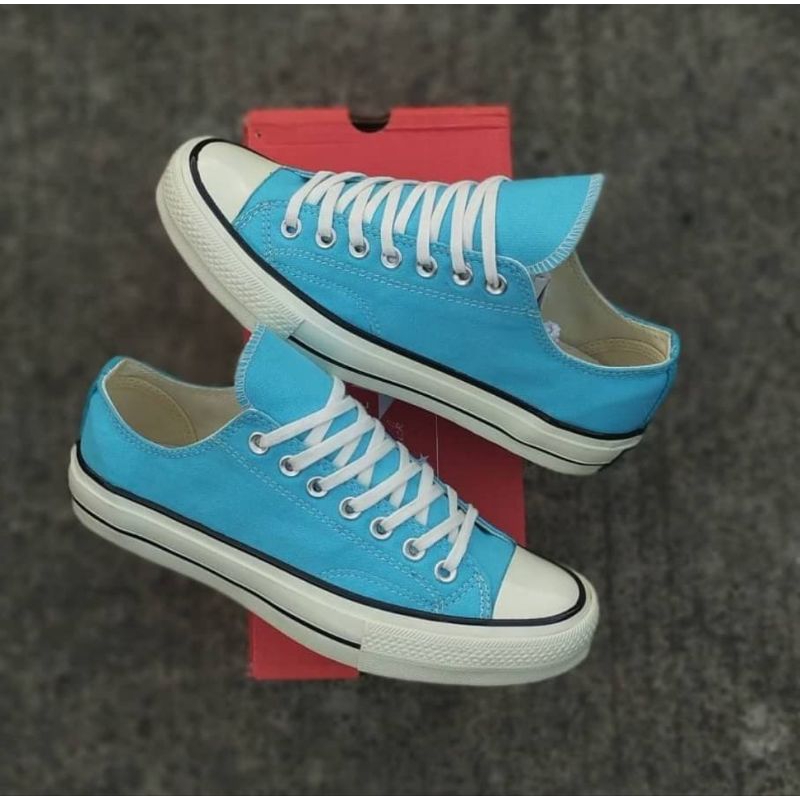 Sepatu Converse All star Chuck taylor clasik low biru tosca terlaris wanita/pria