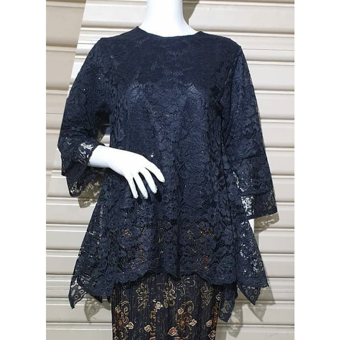 ATASAN KEBAYA RINJANI / KEBAYA BRUKAT TERBARU / KEBAYA BRUKAT MODERN / VARIAN WARNA HITAM