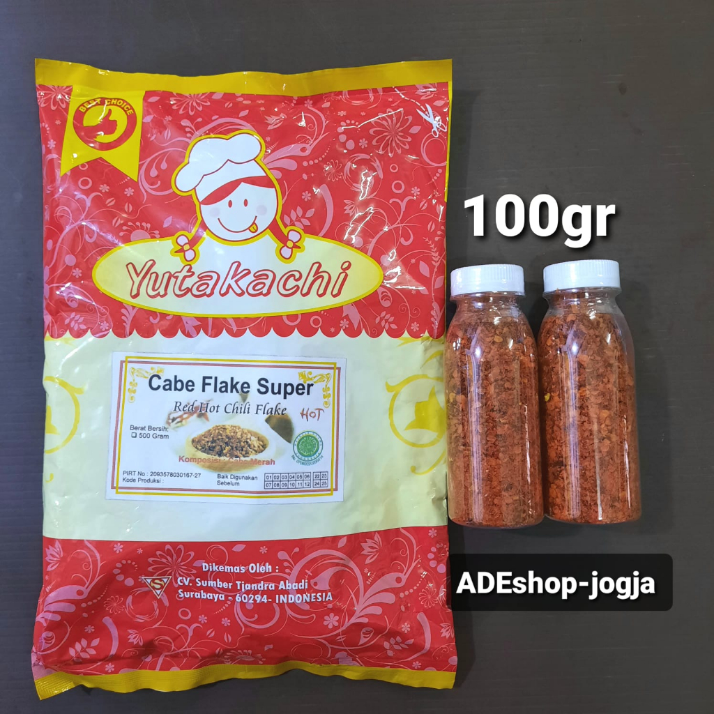 

Cabe Flake Super Yutakachi 50 gr repack chili kering kasar red hot chilli