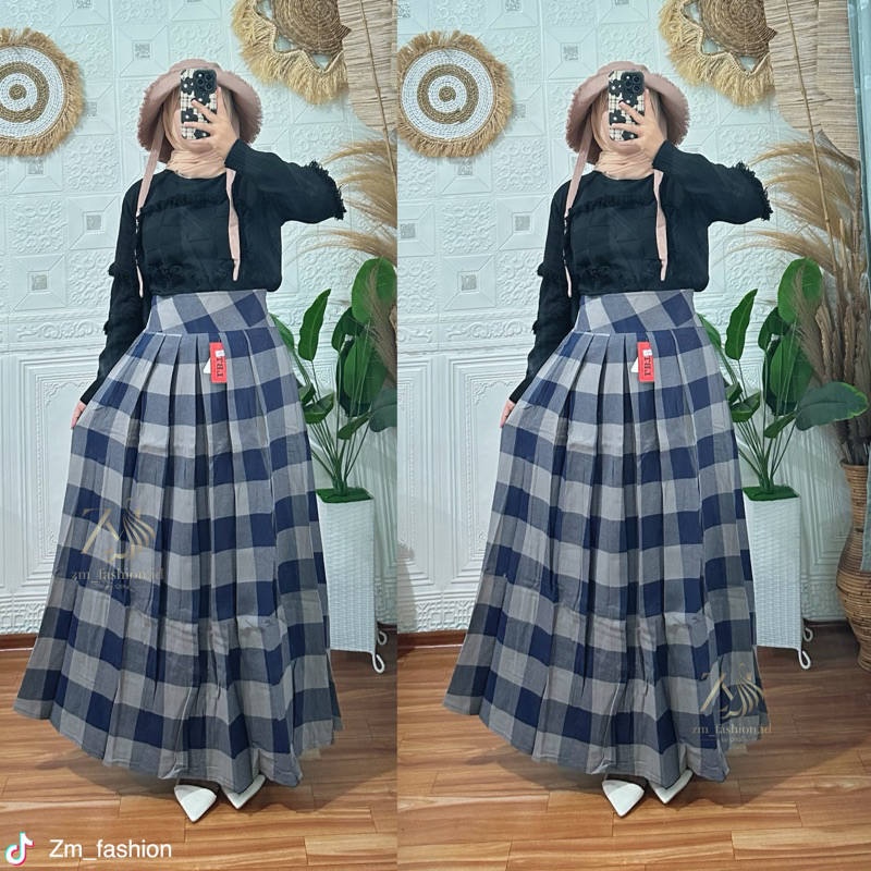 ROK FLANEL  IMPORT PANJANG// ROK KOTAK KOTAK FLANEL//ROK TARTAN PAYUNG /FLANEL KOTAK IMPORT