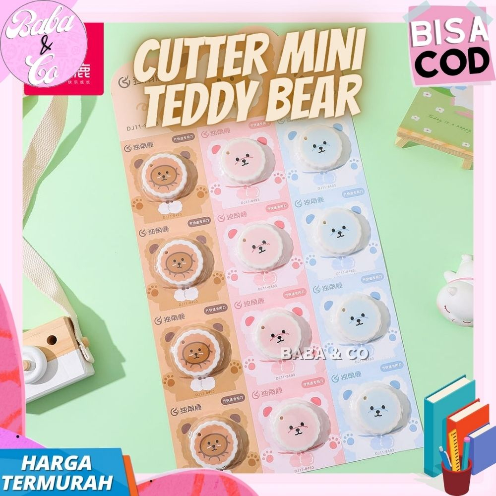 

CUTTER MINI TEDDY BEAR CUTTER UNBOXING LUCU UNIK MURAH PEMOTONG KERTAS PISAU KECIL PISAU CUTTER MINI TEDDY BEAR