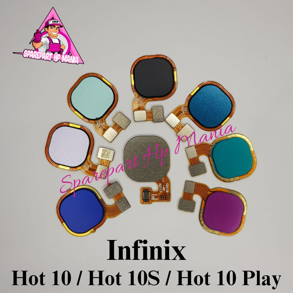 FLEXIBLE FINGERPRINT INFINIX HOT 10 PLAY 10S ORIGINAL FLEXIBEL FINGER PRINT SIDIK JARI