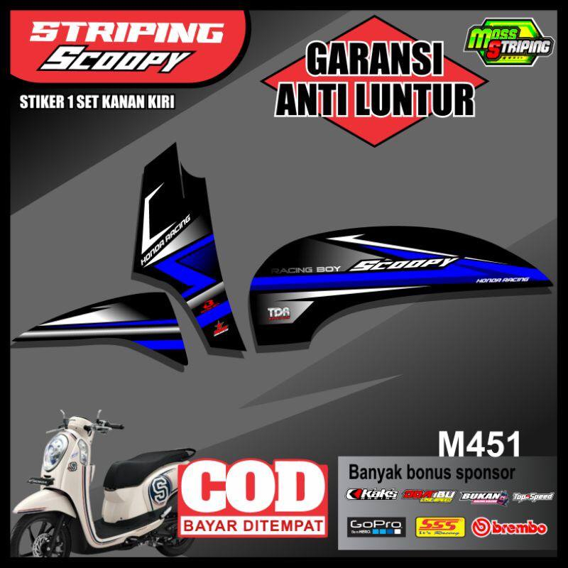 Terbaru Stiker Variasi Scoopy Fi 2013 2014 2015 2016 kode M451 Setiker Sticker seticker Variasi Pari