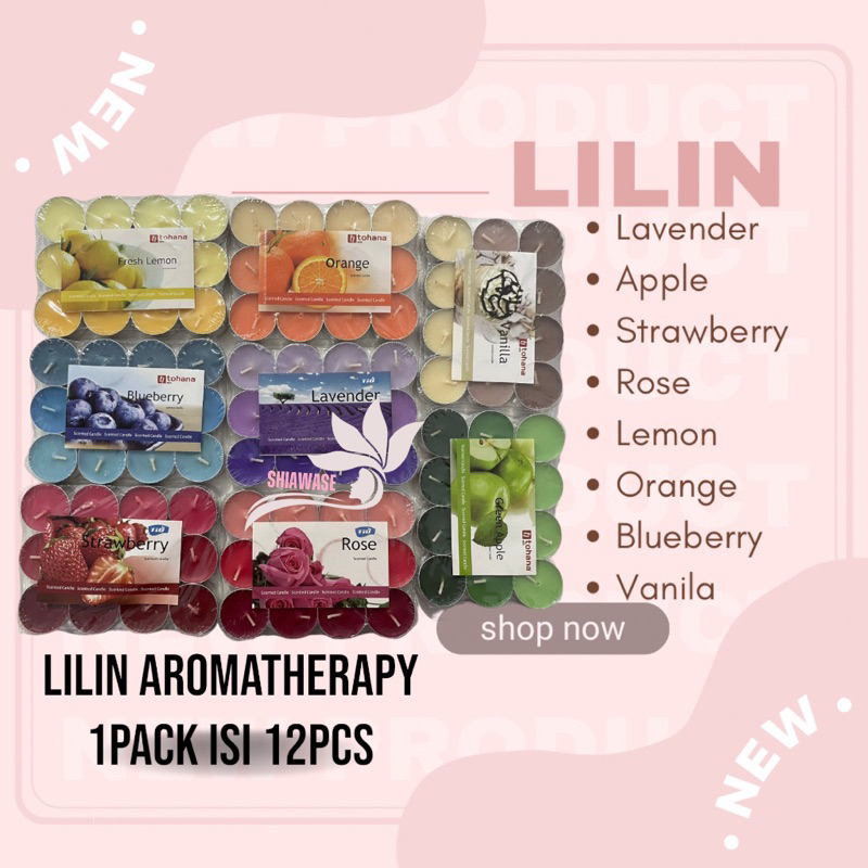 LILIN AROMATHERAPY/candles tealight aroma terapi/LILIN AROMA KECIL/LILIN ISI 12