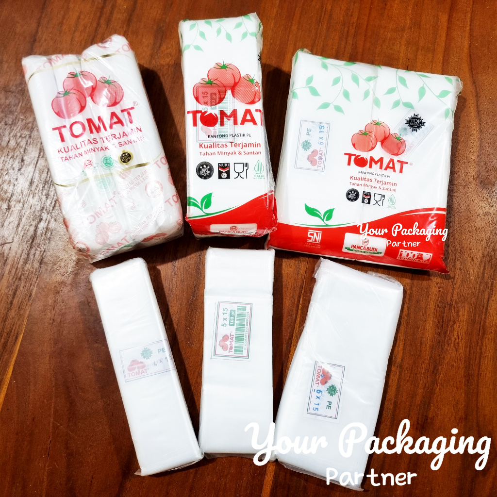 PLASTIK ES LILIN / GANEFO PE TOMAT 3X25 4X15 5X15 6X16 BUNGKUS MINUMAN ES LILIN DLL