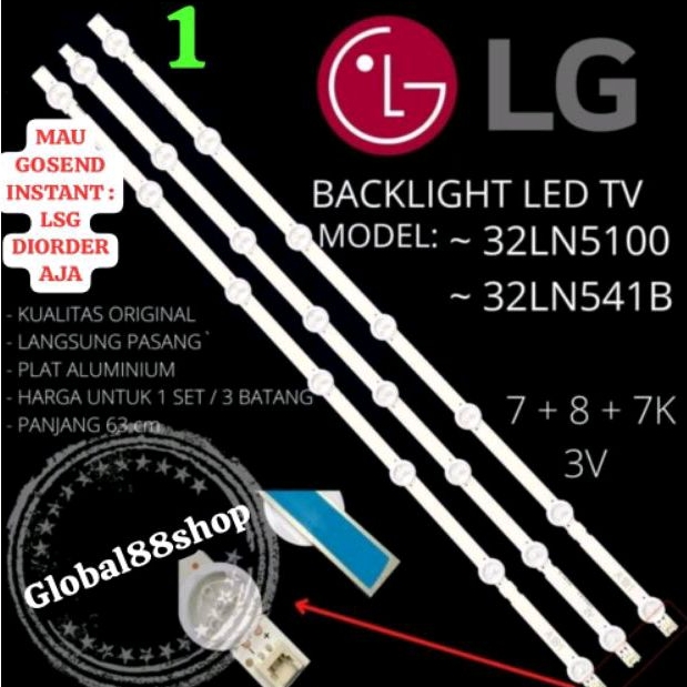 BACKLIGHT LED TV LG 32 INC 32LN541 32LN5100 32LN541B 32LN BL 3VCEMBUNG