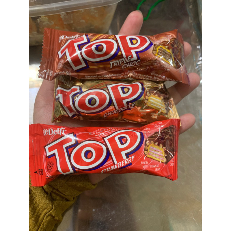 

top delfi snack cokelat per pcs @9gr