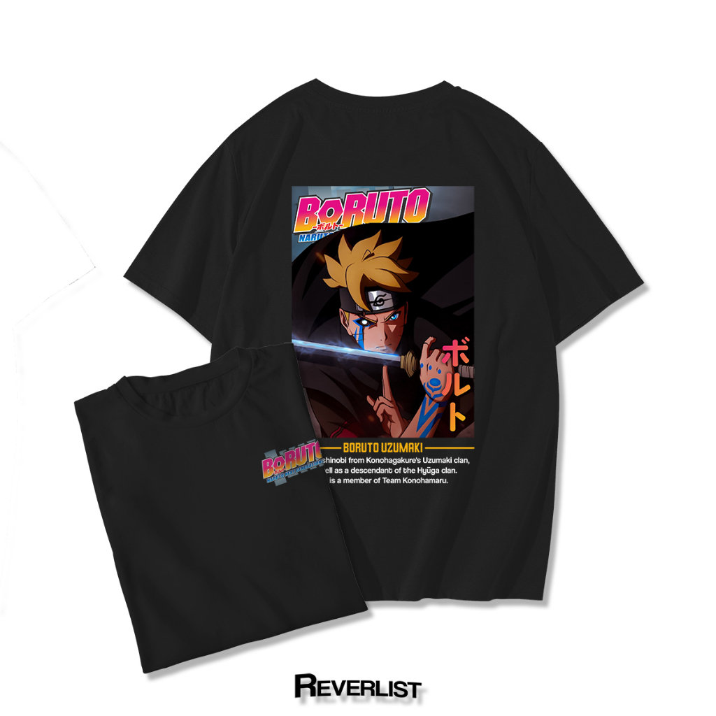 KAOS DISTRO BORUTO MOMOSHIKI BORUSHIKI COTTON COMBED 24S PREMIUM UNISEX PRIA WANITA HALUS LEMBUT - R