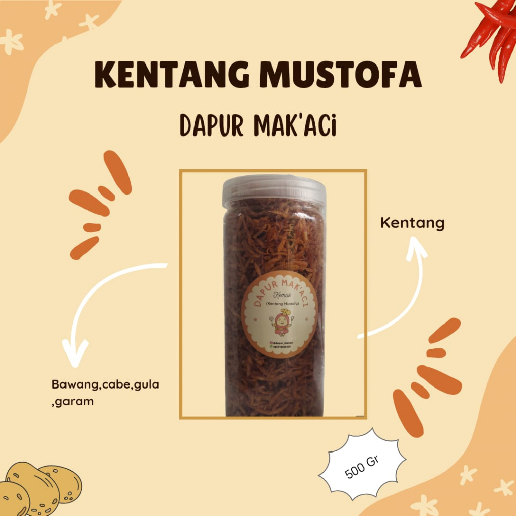 

KENTANG MUSTOFA DAPUR MAKACI/PEDAS/GURIH-500GR