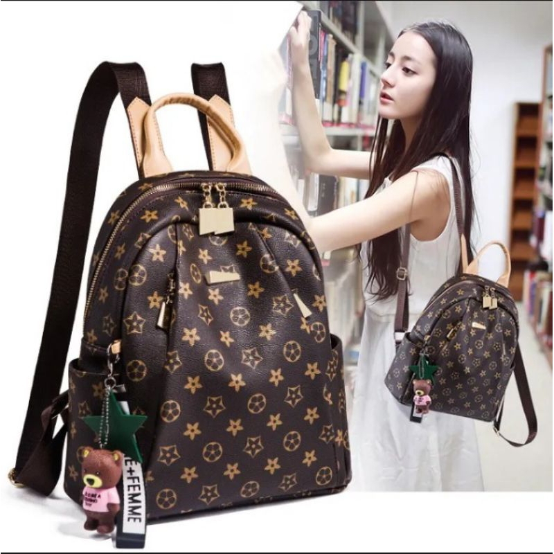 tas gendong wanita sekolah tas gendong remaja tas gendong perempuan tas kulit imitasi tas wanita sem