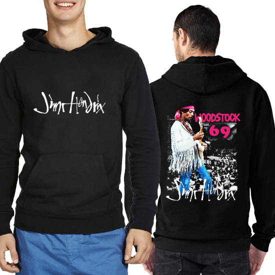 Hoodie Jimmy Hendrix Woodstock 69 Hoodie Pullover | Jumper Hoodie | Casual Hoodie Bahan Cotton Fleec
