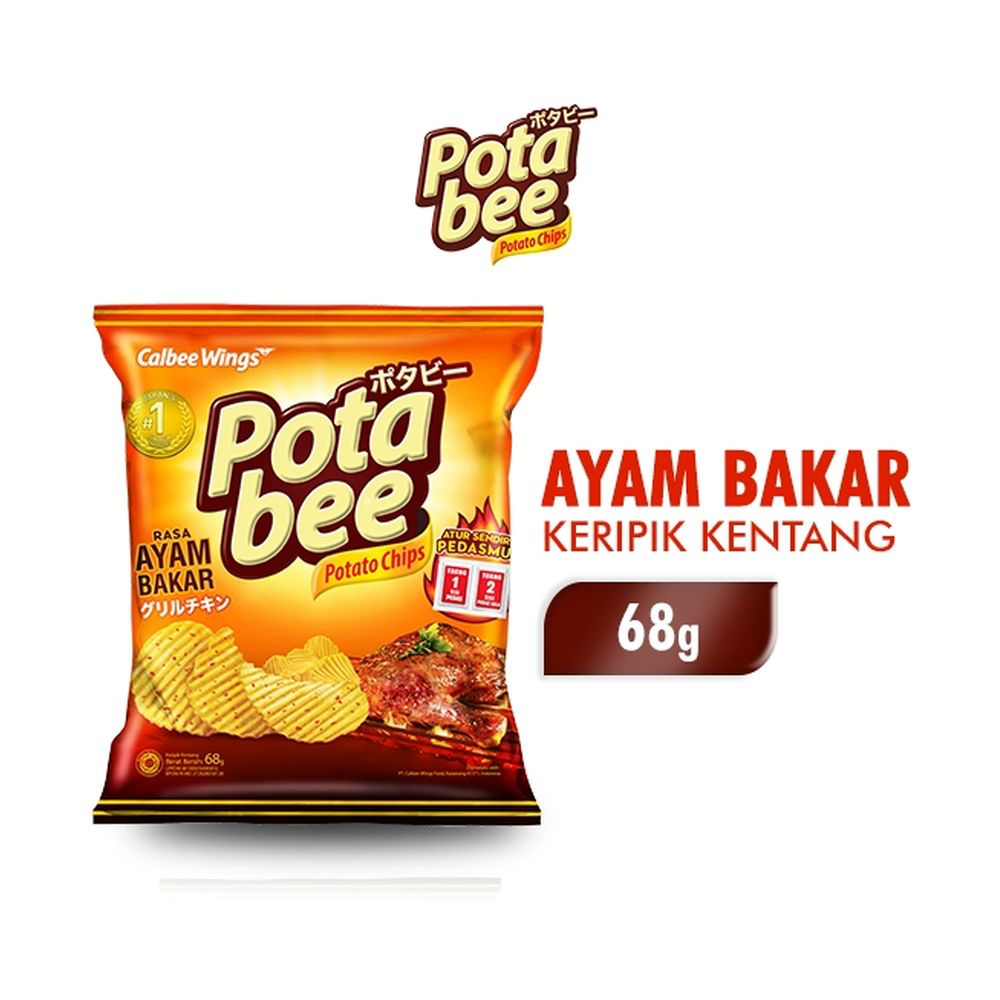 

POTABEE Rasa Ayam Bakar Pedas Potato Chips 68 gram