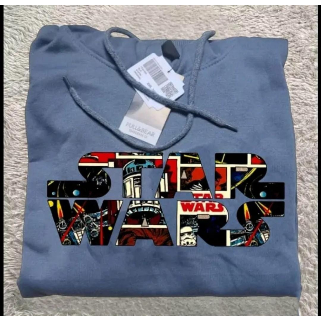 COD- HOODIE JUMPER PULL & BEAR X STAR WARS ORIGINAL BASIC  DENIM PREMIUM KUALITAS DISTRO UNISEX BAHA