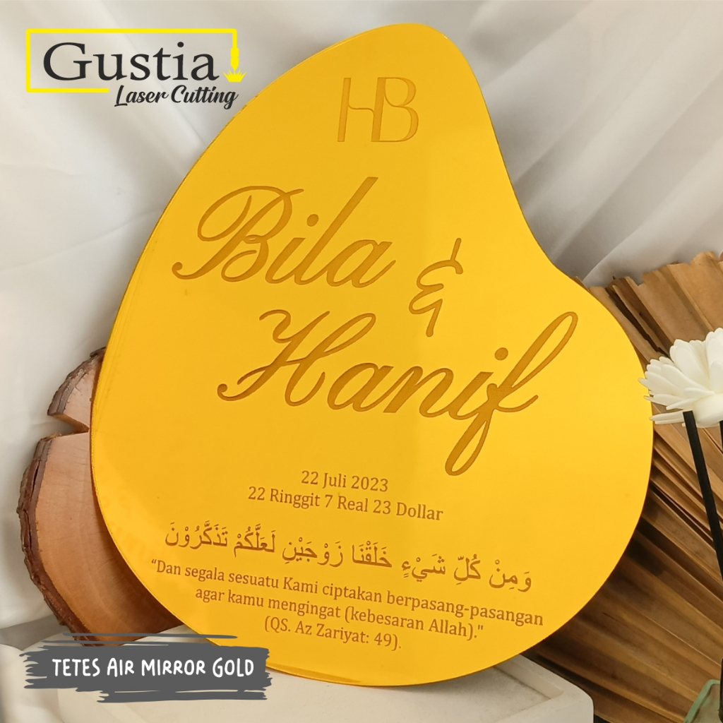Akrilik Tetes Air Mirror Gold | Akrilik Telur | Akrilik Kubah | Akrilik Dome | Akrilik Kapsul | Akri