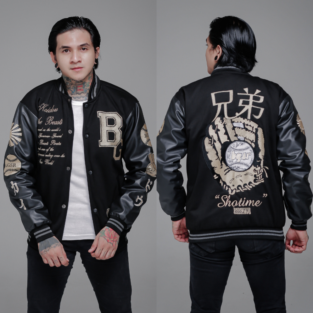 Jaket Baseball Varsity Jacket Kulit Motor JAPAN X-05