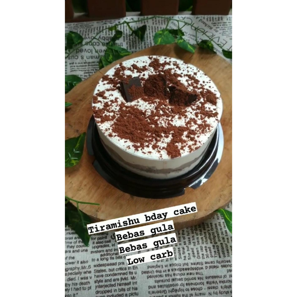 

TIRAMISU CHEESECAKE KETO DEBM BIRTHDAY CAKE 15CM