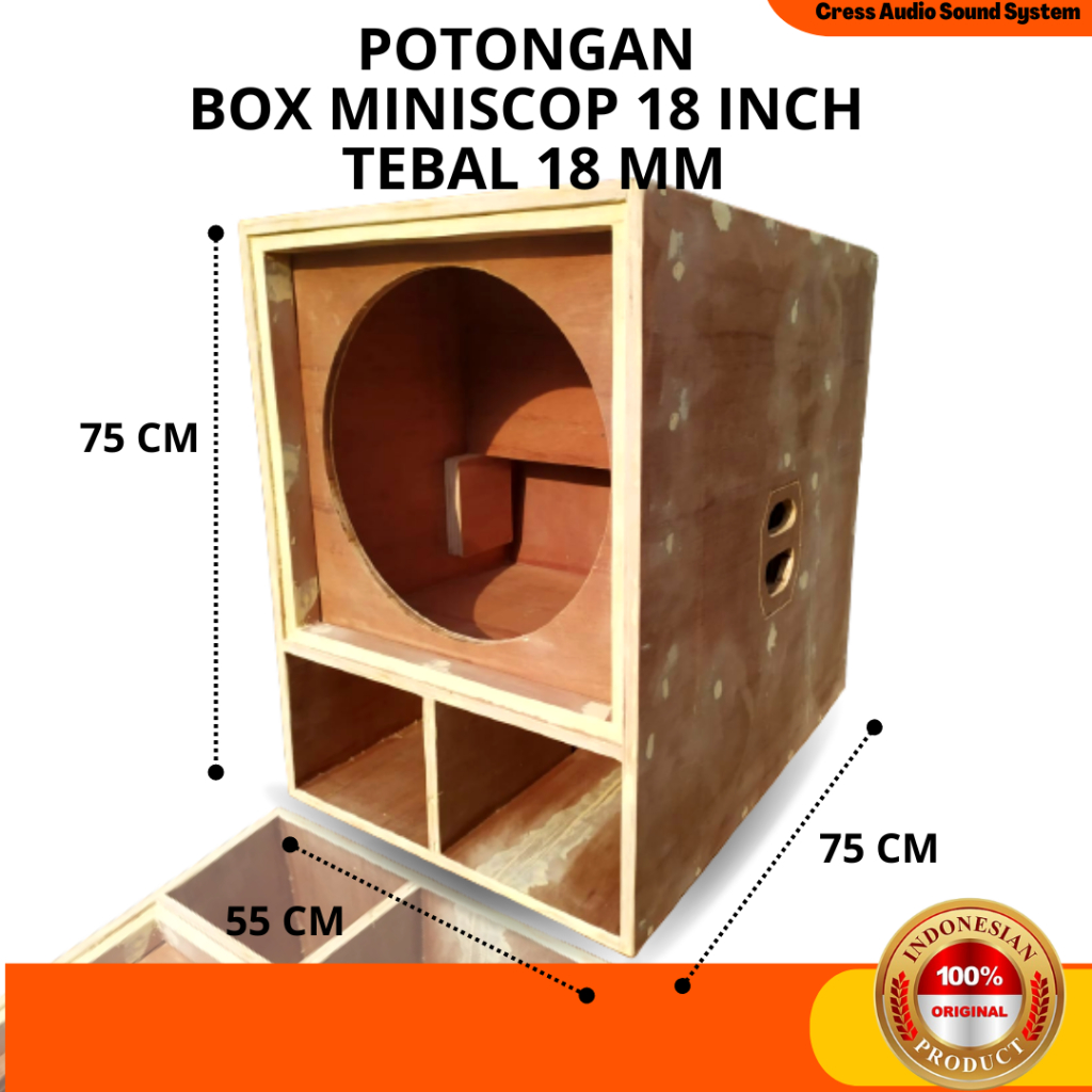 POTONGAN Box Sound System Speaker Subwofer Miniscop 18 Inch Triplek 18mm