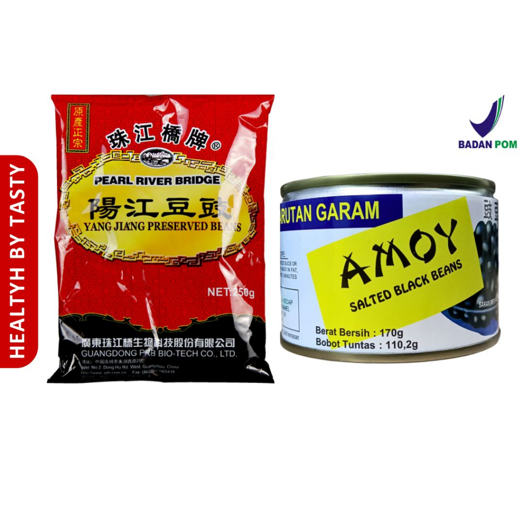 

Amoy Tausi Salted Black Beans Kacang Hitam Kaleng 170g Pearl River Bridge Tausi Yang Jiang Tausi