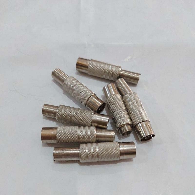 Konektor antena tv besi/jek antena tv besi cewe/jek antena tv besi putih