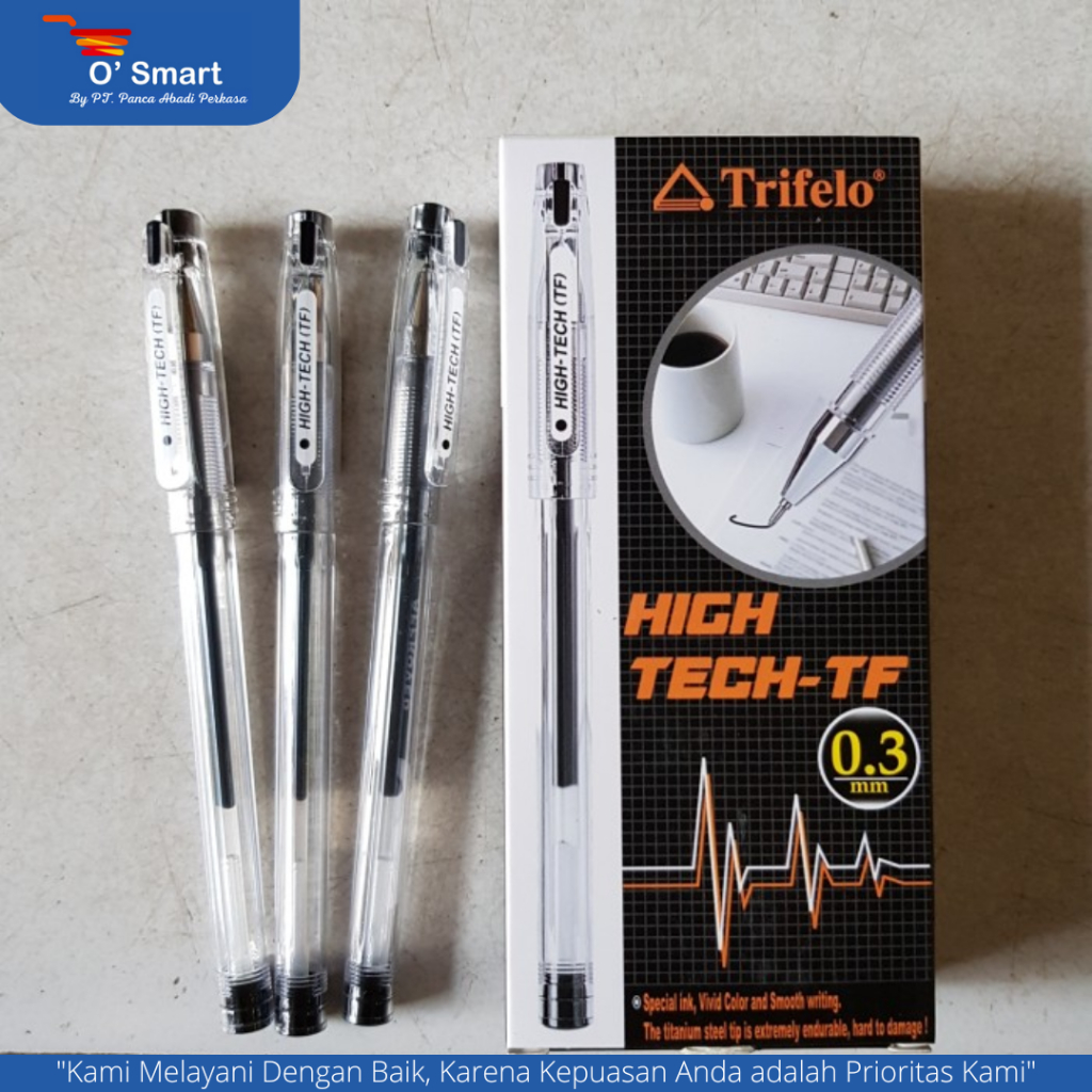 

TRIFELO Pena Gel Pen Hitech Hitam TF-1190 (Per Pcs)