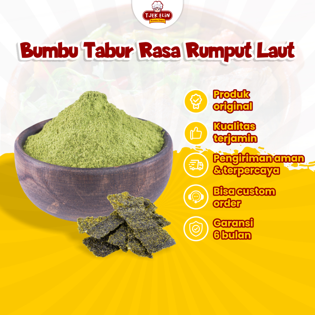 

Bumbu Tabur Rumput Laut Bubuk Seasoning Powder Aneka Rasa MSG NonMSG Serbaguna Murah Halal