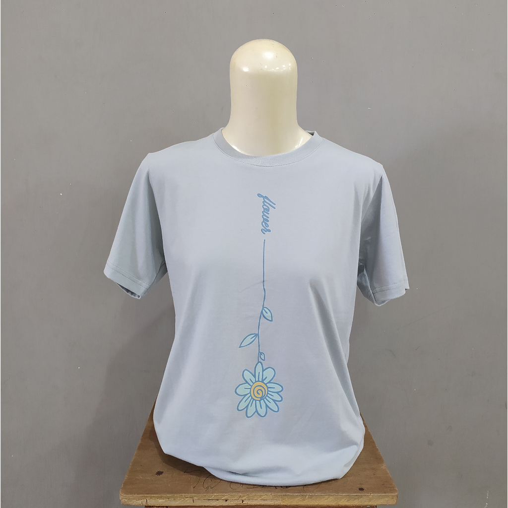 KAOS OBLONG WANITA ROLUN 46084 MOTIF BUNGA