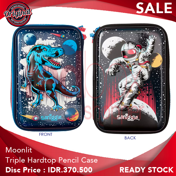 

ORIGINAL Smiggle Moonlit Triple Hardtop Pencil Case