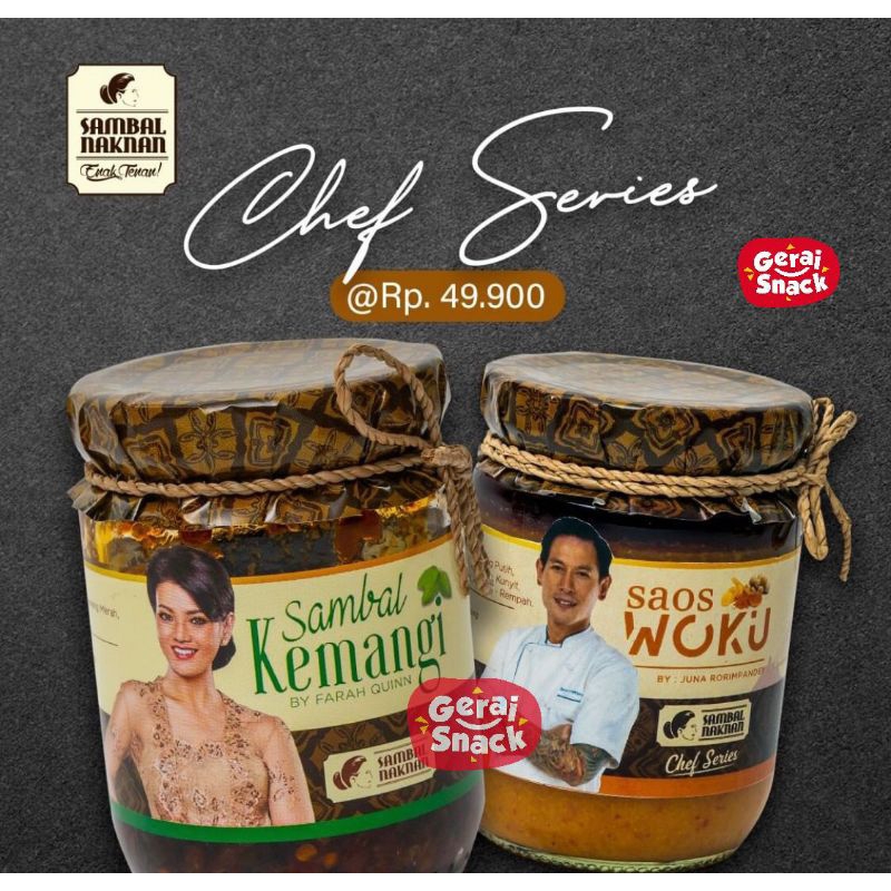 

Sambal Naknan Chef Series Kemangi & Woku by Chef Juna & Fara Quin Best Seller