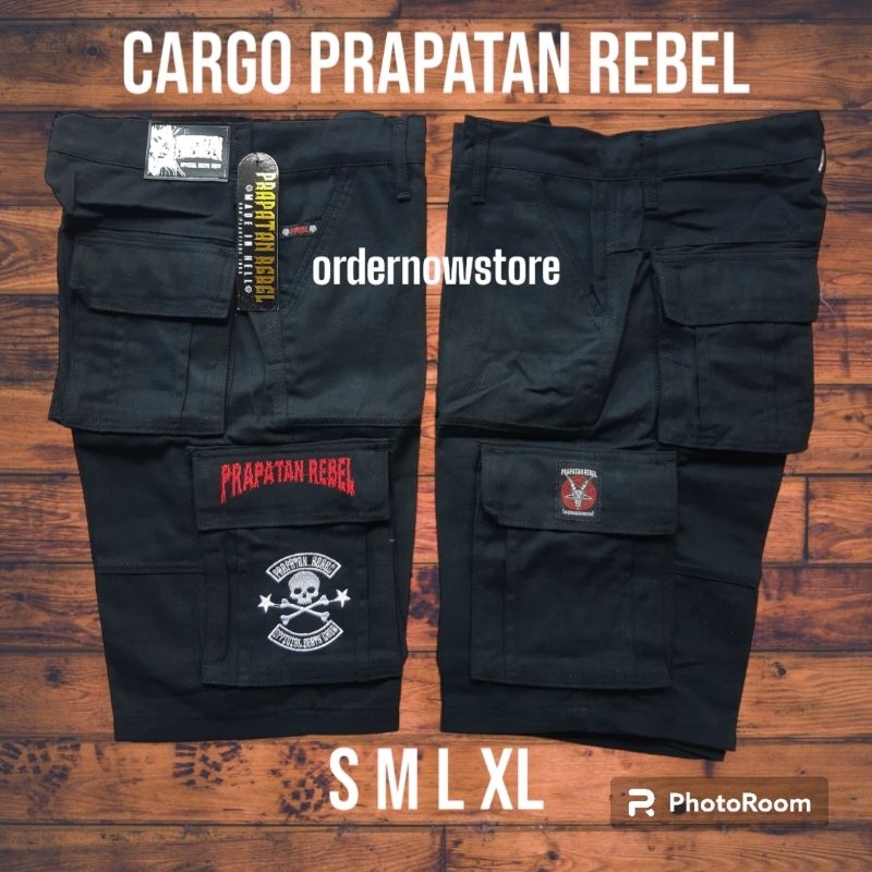 celana pendek cargo kempol pdl metal prapatan rebel bandung original S M L XL bones.prapatan rebel o