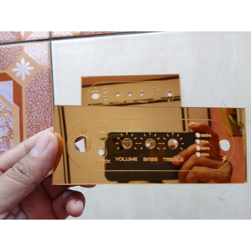 Panel tone control bahan akrilik gold miror for 152T 302T 502T 152 302 502