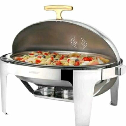 Sunnex Chafing Dish Oval 9 Liter - Prasmanan Roll Top Pemanas Warmer