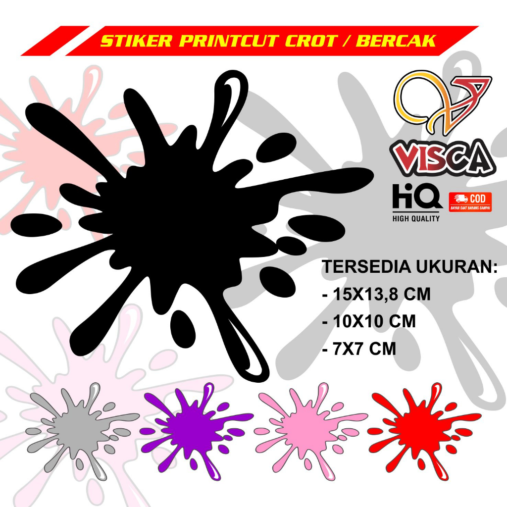 Stiker CROT / BERCAK, Stiker Princut Bercak Penutup Lecet Mobil/Motor Aksesoris Laptop, Helm, HP Dll
