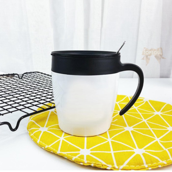 

Unik [PUTIH] Mug Ingenuity Sendok Stainless Gelas Termos Cup Kopi H6066 Berkualitas