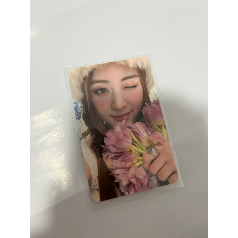 PHOTOCARD YUNJIN TULIP LE SSERAFIM ANTI FRGAILE FROZEN AQUAMARINE PC