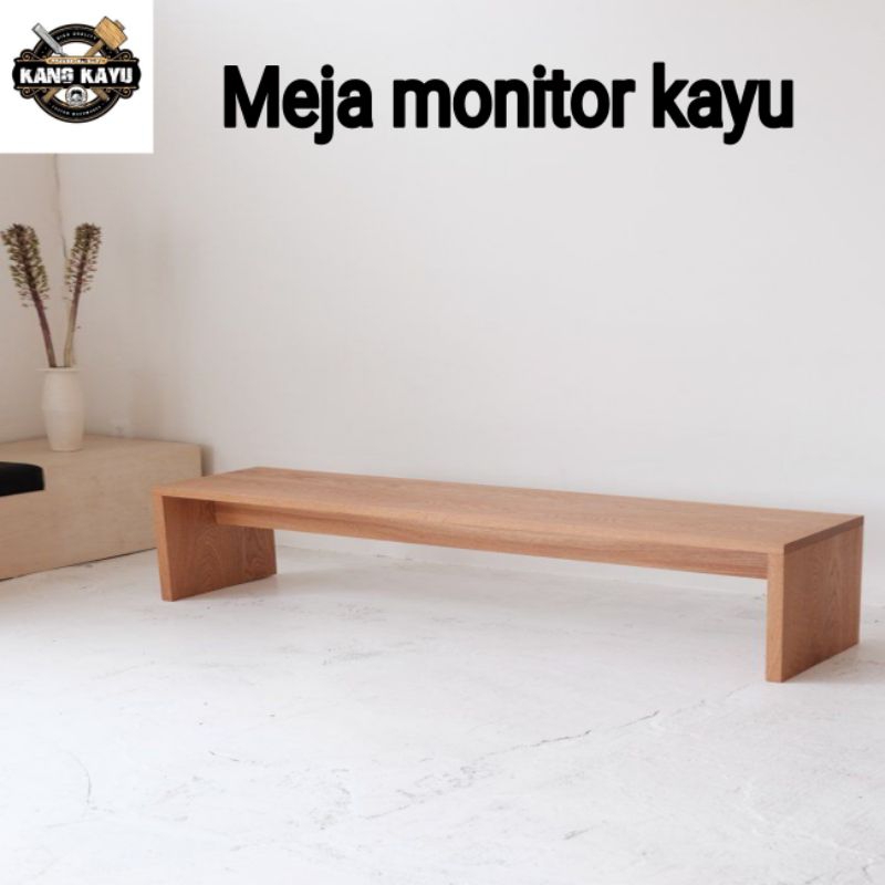 Meja monitor kayu stand monitor komputer meja pc gaming meja kayu