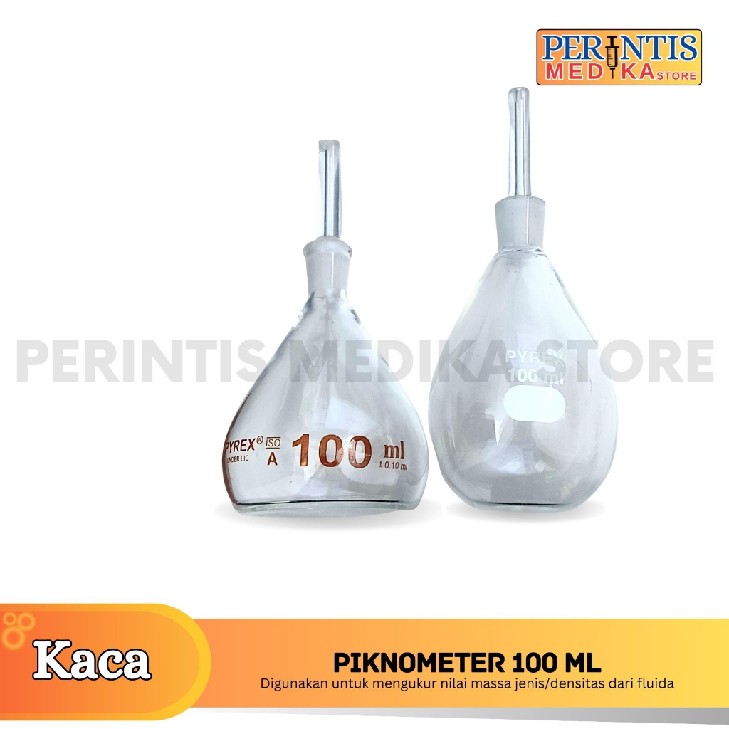 Pyrex Piknometer 100ml l Picnometer 100ml l Pikno Meter 100 ml