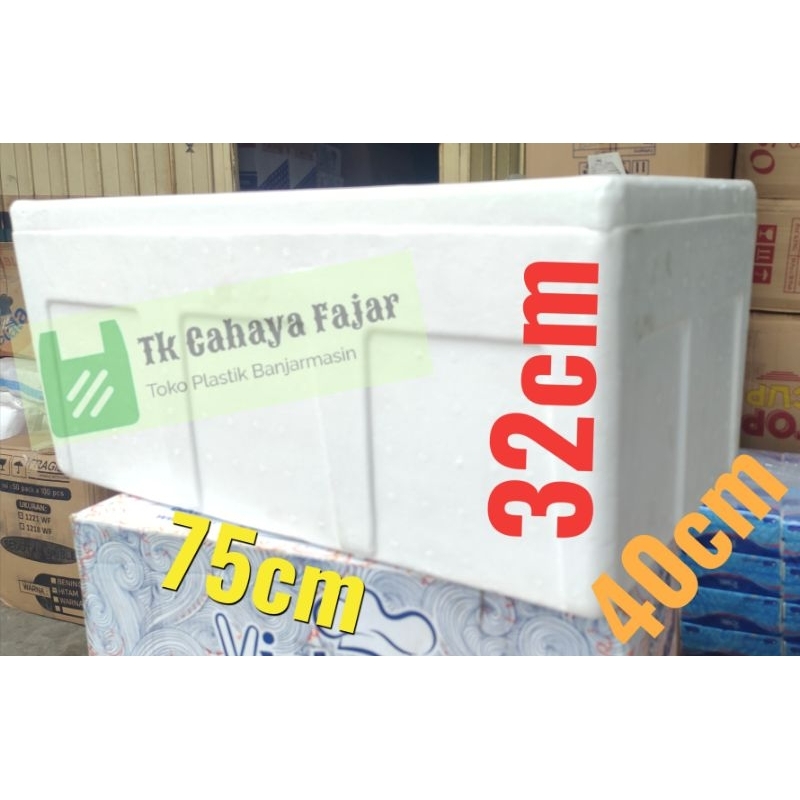 Styrofoam Box Ikan Es Frozen Food 75x40x32 Sterofoam Box Besar Banjarmasin