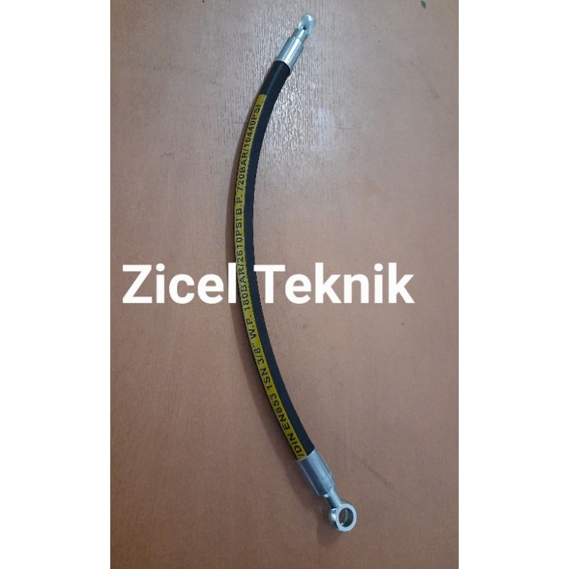 FUEL PUMP HOSE 1SN 3/8" + NEPEL BANJO 14 MM, SELANG HIDROLIK / SELANG SOLAR