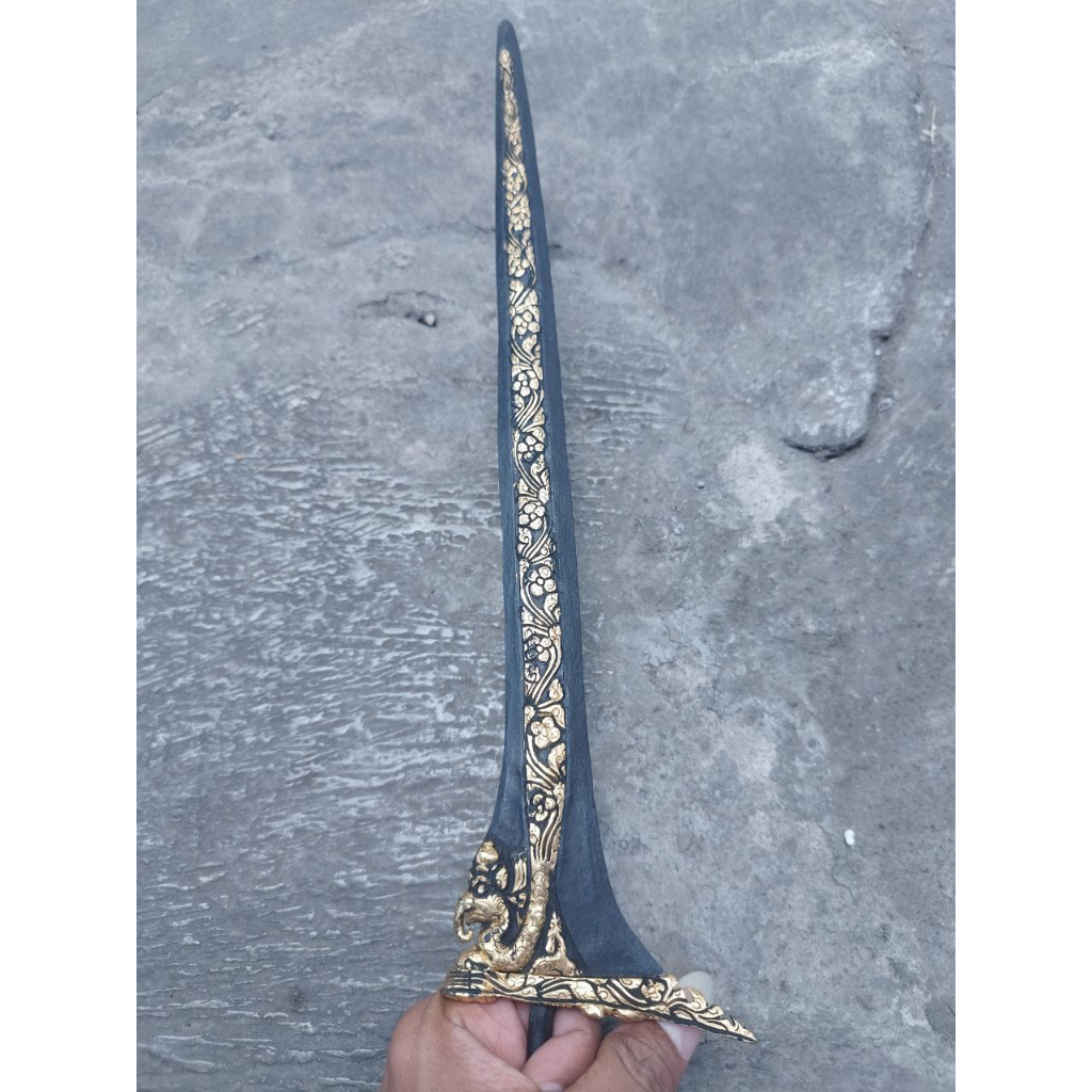 Keris Kinatah Jatayu Cundo Manik pamor Kelengan