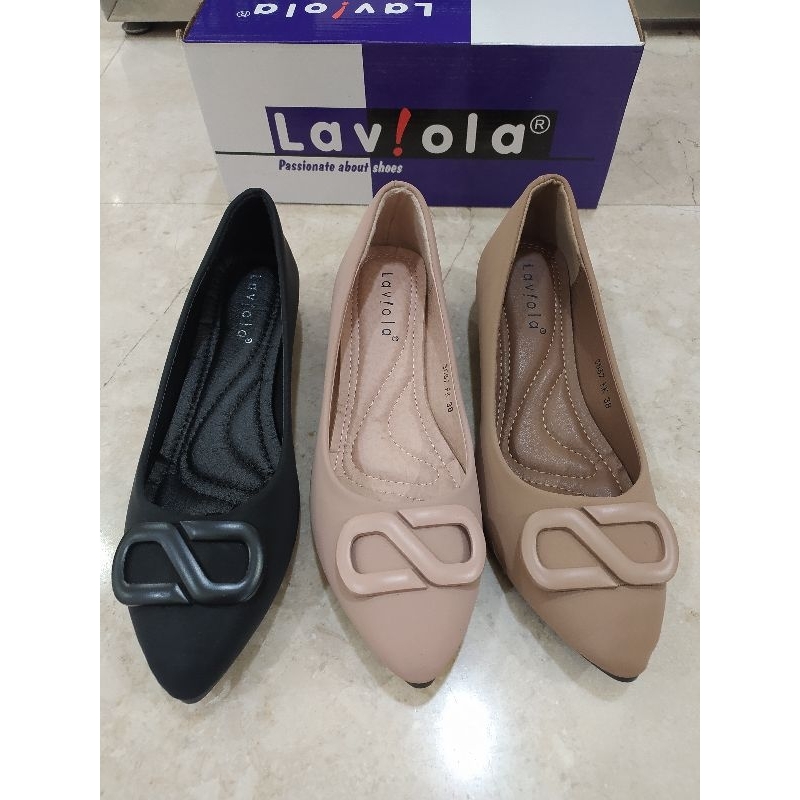 sepatu wedges 3cm Laviola model terbaru