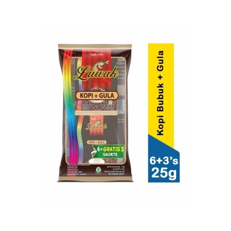 

LUWAK KOPI BUBUK + GULA 9sachet (25 gram)