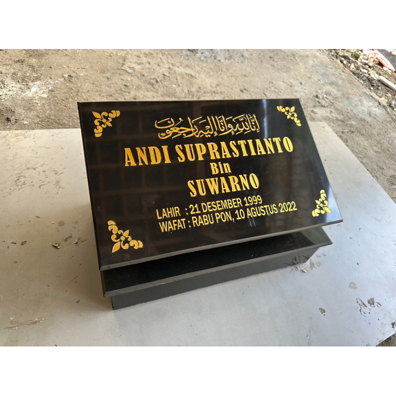 BATU NISAN MAKAM FULL DUDUKAN 25X40
