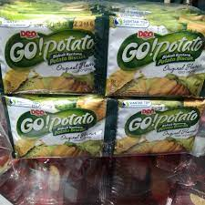 

Go Potato Biskuit Kentang Potato Biskuit Jajanan Ringan 1Pak isi 20 Sachet 8gr