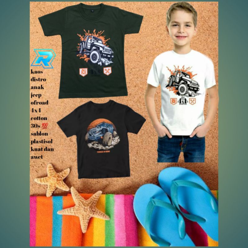 kaos distro anak JEEP OFROAD 4X4 LAKI2 cotton30s best Quality