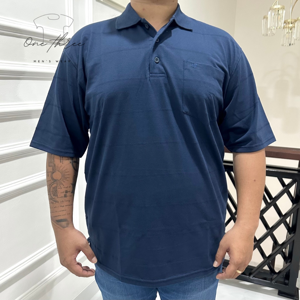 Kaos Kerah Polos Pria Ready Ukuran Jumbo 2XL - 4XL