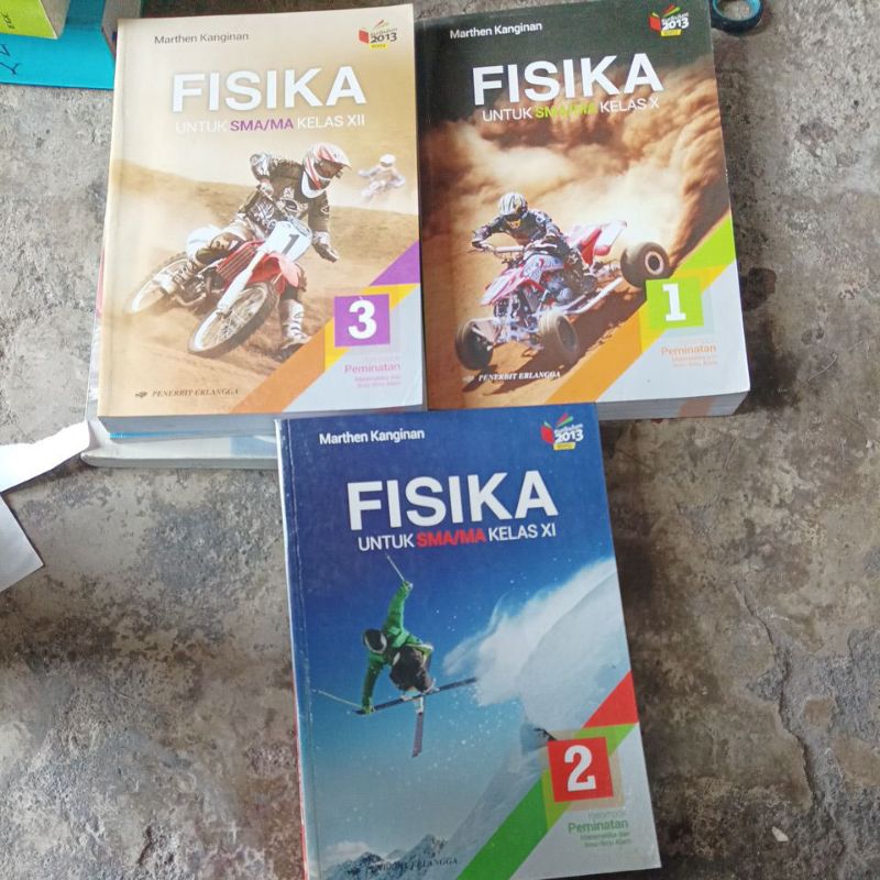 buku fisika erlangga esis kelas 1,2,3 bekas original