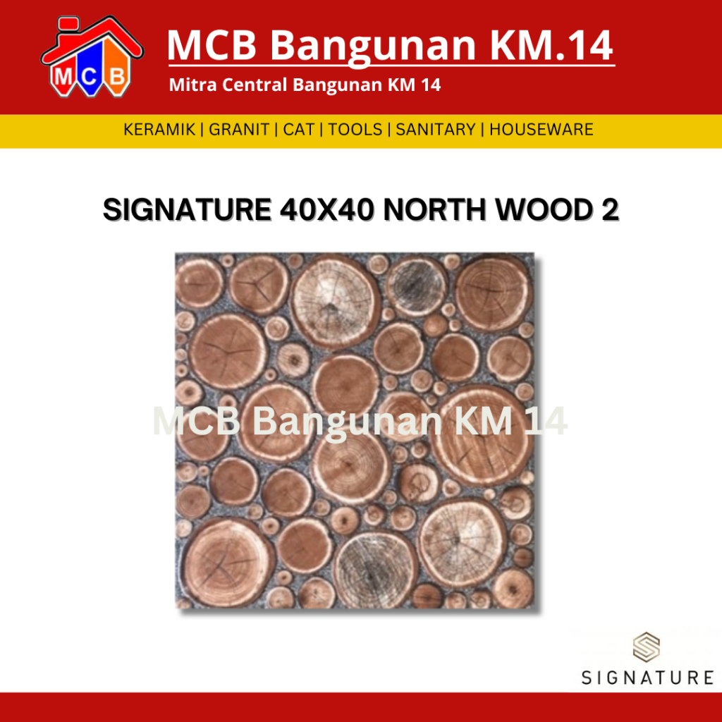 KERAMIK SIGNATURE 40X40  - KERAMIK LANTAI - KERAMIK KASAR - KERAMIK MOTIF KAYU