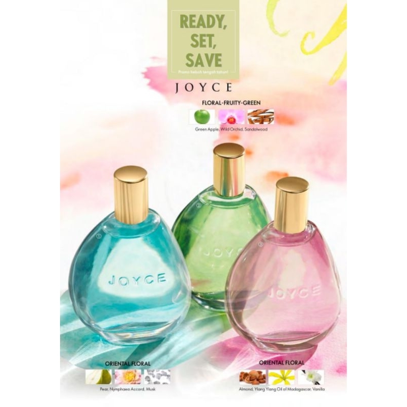 Joyce rose parfum / joyce turquoise parfum /joyce jade parfum