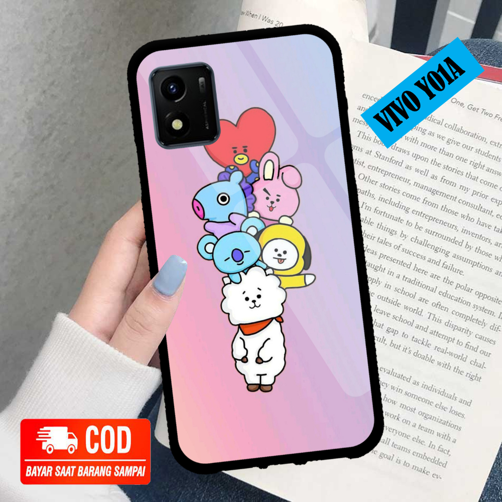 Casing VIVO Y01A  BTS Hardcase / Softcase Fashion Casing  bumper silicon kesing cover pelindung Hand